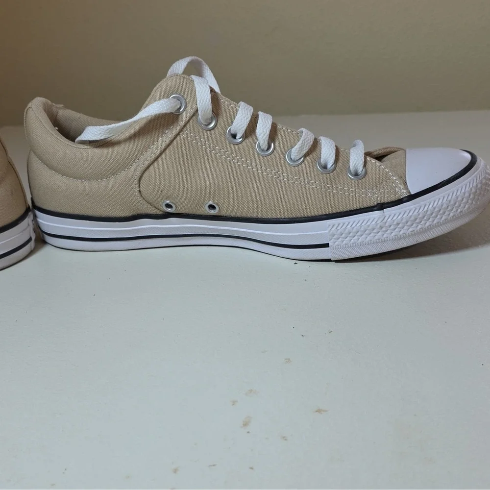 Converse All Star Beige Canvas Low Top Lace-Up Cap Toe Sneakers US 9.5 EU 43 - Picture 3 of 12